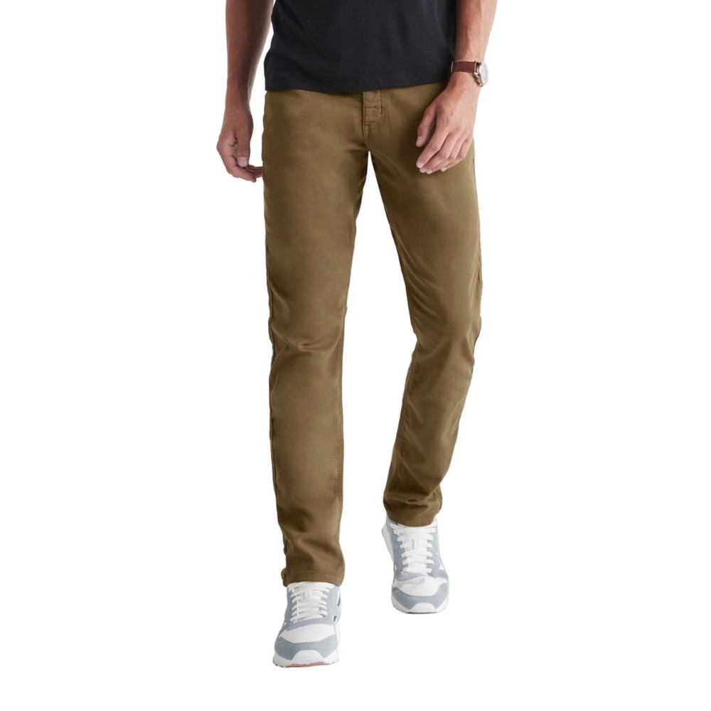 DU/ER No Sweat Relaxed Taper Pants Mens 40x30 Canteen Brown Performance Chino